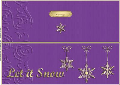 Large Dl Xmas Snowflakes Quick Cut and Fold Card