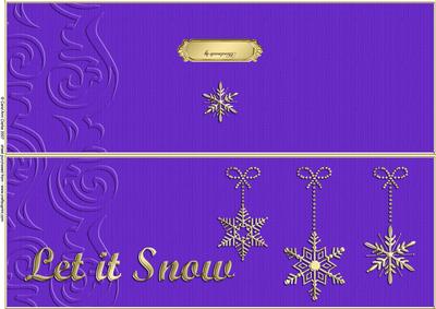 Large Dl Xmas Snowflakes Quick Cut and Fold Card