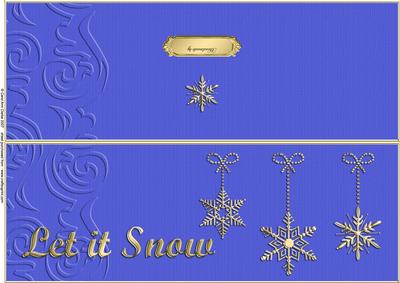 Large Dl Xmas Snowflakes Quick Cut and Fold Card