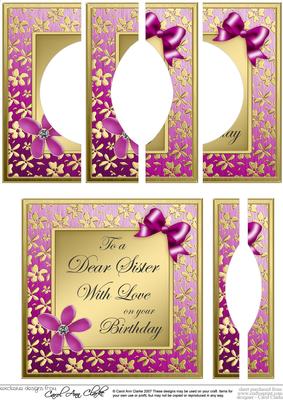 Floral Elegance Sister Birthday Circle Pyramage
