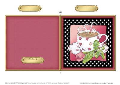 Coffee Time Cut and Fold Card