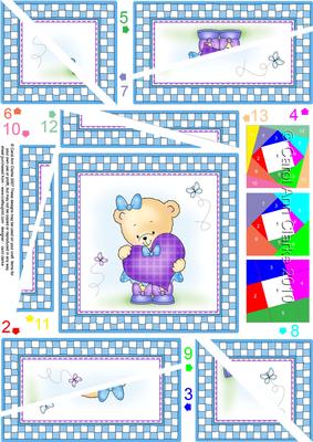 Hunney Bear Rosie has a Heart - Twisted Spiral Side Stacker