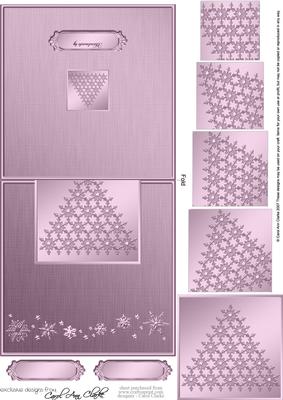 Xmas Snowflake Tree No-hole Over the Edge N Spiral Pyramid