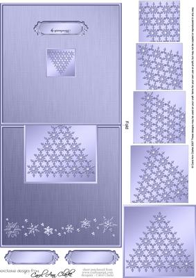 Xmas Snowflake Tree No-hole Over the Edge N Spiral Pyramid