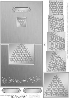 Xmas Snowflake Tree No-hole Over the Edge N Spiral Pyramid