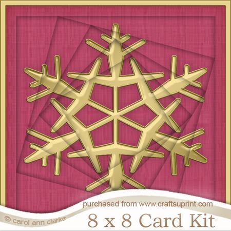 8 x 8 Xmas Snowflake Twisted Tunnel Card Kit
