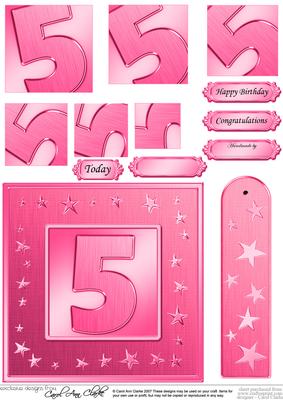 5th Bright Metallic Age Quick Card with Twisted Pyramage