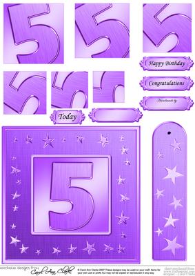 5th Bright Metallic Age Quick Card with Twisted Pyramage