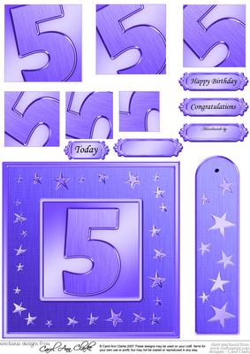 5th Bright Metallic Age Quick Card with Twisted Pyramage