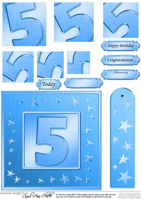 5th Bright Metallic Age Quick Card with Twisted Pyramage