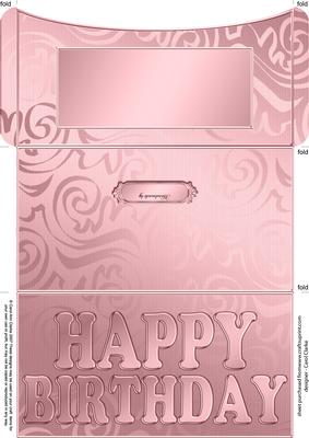 Elegant Birthday Flourish Money or Gift Wallet and Card