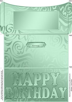 Elegant Birthday Flourish Money or Gift Wallet and Card