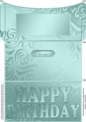 Elegant Birthday Flourish Money or Gift Wallet and Card