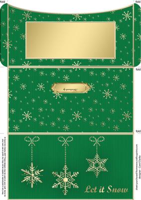Elegant Let It Snow Money or Gift Wallet and Card
