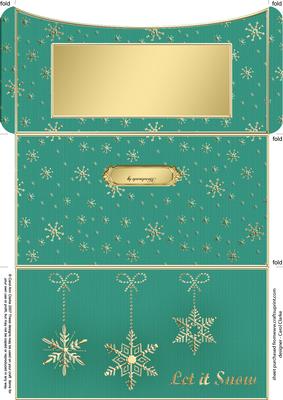 Elegant Let It Snow Money or Gift Wallet and Card