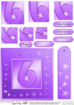 6th Bright Metallic Age Quick Card with Twisted Pyramage
