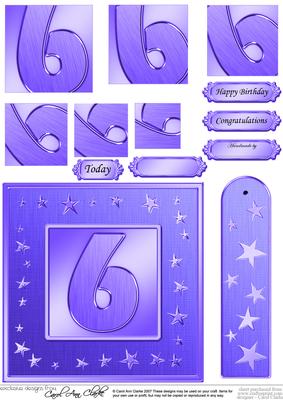 6th Bright Metallic Age Quick Card with Twisted Pyramage