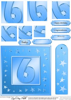 6th Bright Metallic Age Quick Card with Twisted Pyramage