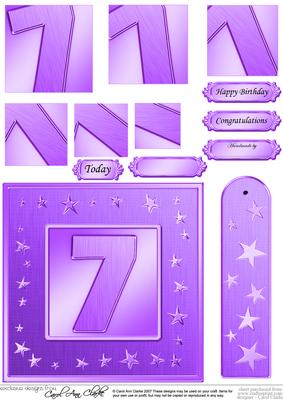 7th Bright Metallic Age Quick Card with Twisted Pyramage