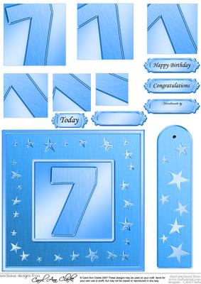 7th Bright Metallic Age Quick Card with Twisted Pyramage
