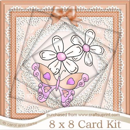 8 x 8 Fluttery Butterfly Twisted Tunnel Card Kit