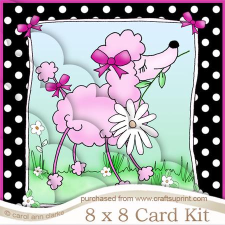 8 x 8 Cute Poodle Kit with Scalloped Corners