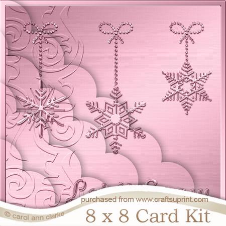 8 x 8 Xmas Snowflakes Kit with Scalloped Corners