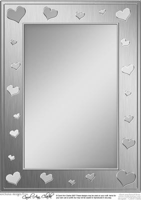A4 Metallic Romantic Hearts Plain Card Base