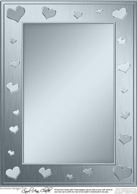A4 Metallic Romantic Hearts Plain Card Base