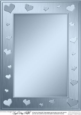A4 Metallic Romantic Hearts Plain Card Base