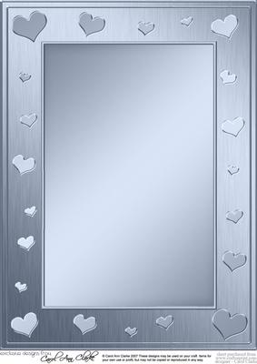 A4 Metallic Romantic Hearts Plain Card Base