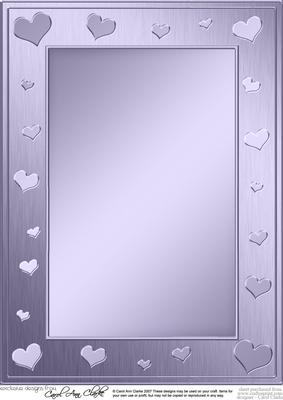 A4 Metallic Romantic Hearts Plain Card Base