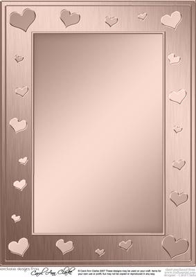 A4 Metallic Romantic Hearts Plain Card Base
