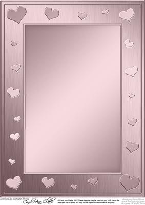 A4 Metallic Romantic Hearts Plain Card Base