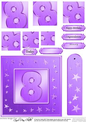 8th Bright Metallic Age Quick Card with Twisted Pyramage