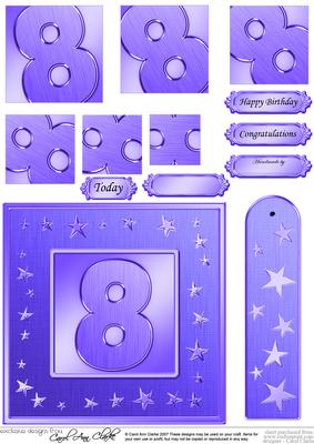 8th Bright Metallic Age Quick Card with Twisted Pyramage
