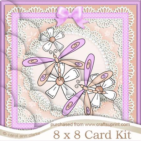 8 x 8 Dreamy Dragonflies Kit with Scalloped Corners