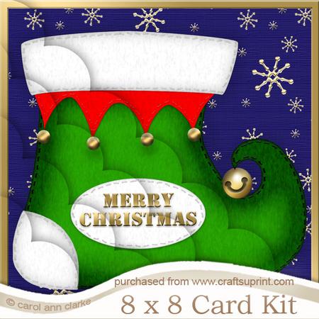 8 x 8 Xmas Stocking Scalloped Corner Kit