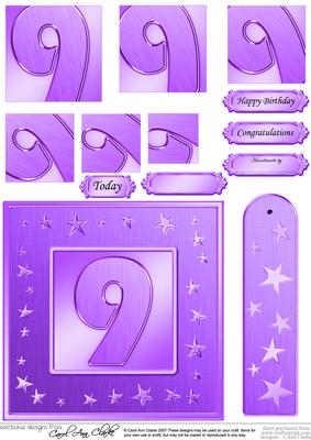 9th Bright Metallic Age Quick Card with Twisted Pyramage