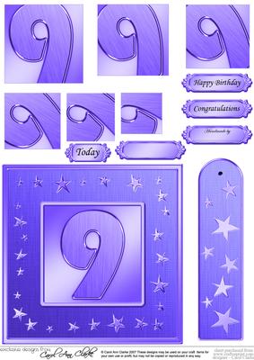 9th Bright Metallic Age Quick Card with Twisted Pyramage
