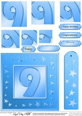 9th Bright Metallic Age Quick Card with Twisted Pyramage