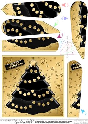 Xmas Tree Fan Pyramage Topper
