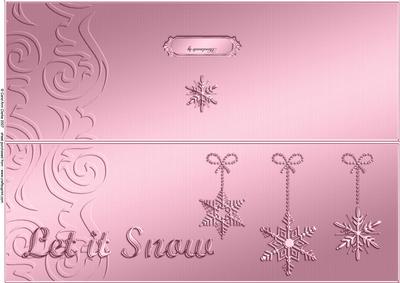 Large Dl Xmas Snowflakes Quick Cut and Fold Card
