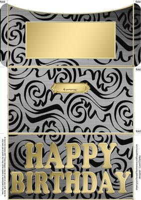 Elegant Birthday Flourish Money or Gift Wallet and Card