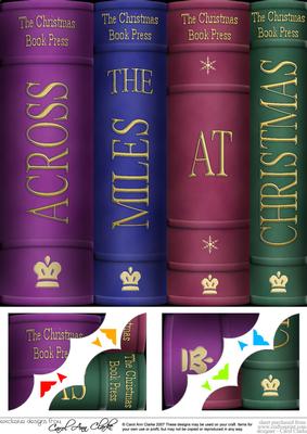 8 x 8 Merry Christmas Books Scalloped Corner Topper