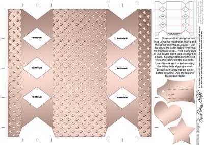 Metallic Polka Dots Cracker Shaped Treat or Favour Box
