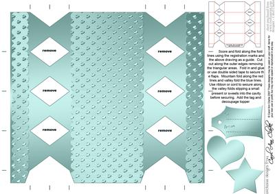 Metallic Polka Dots Cracker Shaped Treat or Favour Box