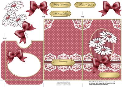 Daisies and Lace Lottery Wallet Card