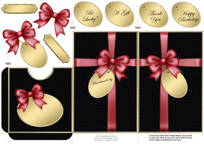Elegant Gift Parcel Lottery Wallet Card