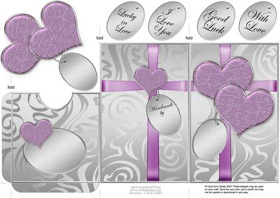 Elegant Romantic Hearts Lottery Wallet Card